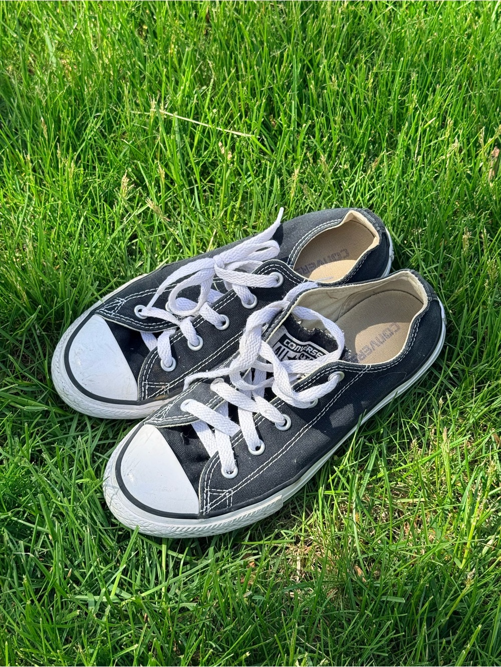 Converse Kids Black and White Low-Top Sneakers
